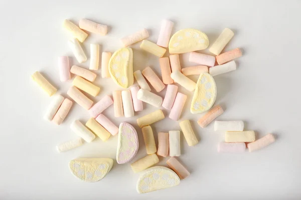 Chutné Marshmallows Světlém Pozadí — Stock fotografie
