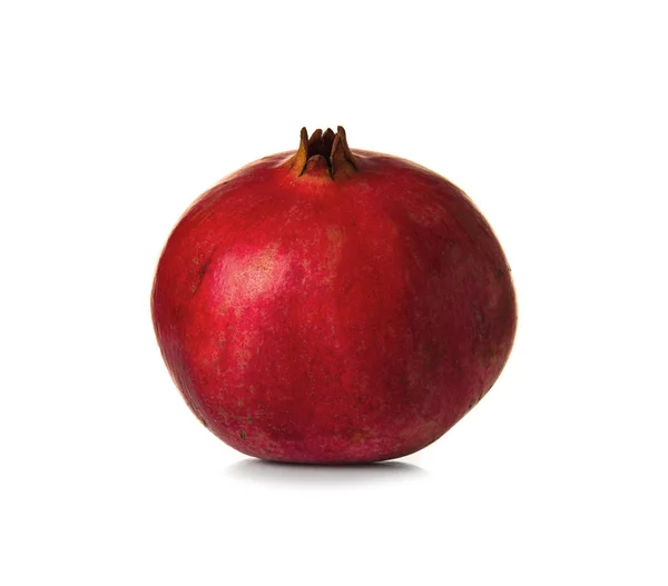 Moget Granatäpple Vit Bakgrund — Stockfoto