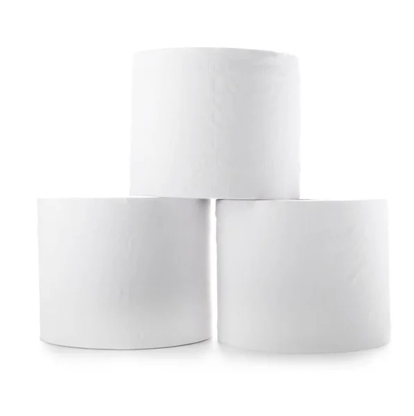 Rolls Toilet Paper White Background — Stock Photo, Image
