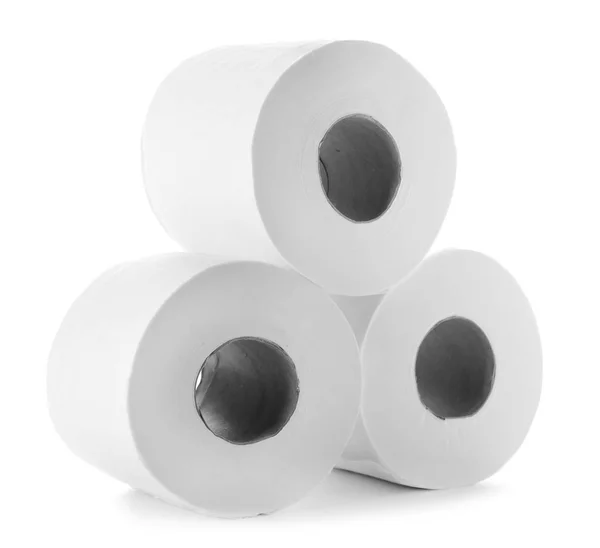 Rolls Toilet Paper White Background — Stock Photo, Image