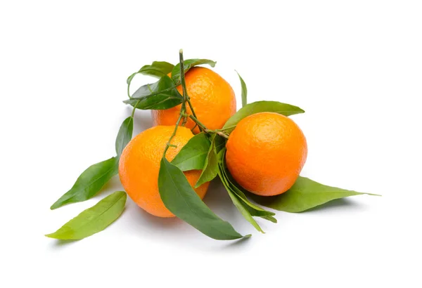 Tasty Juicy Tangerines White Background — Stock Photo, Image
