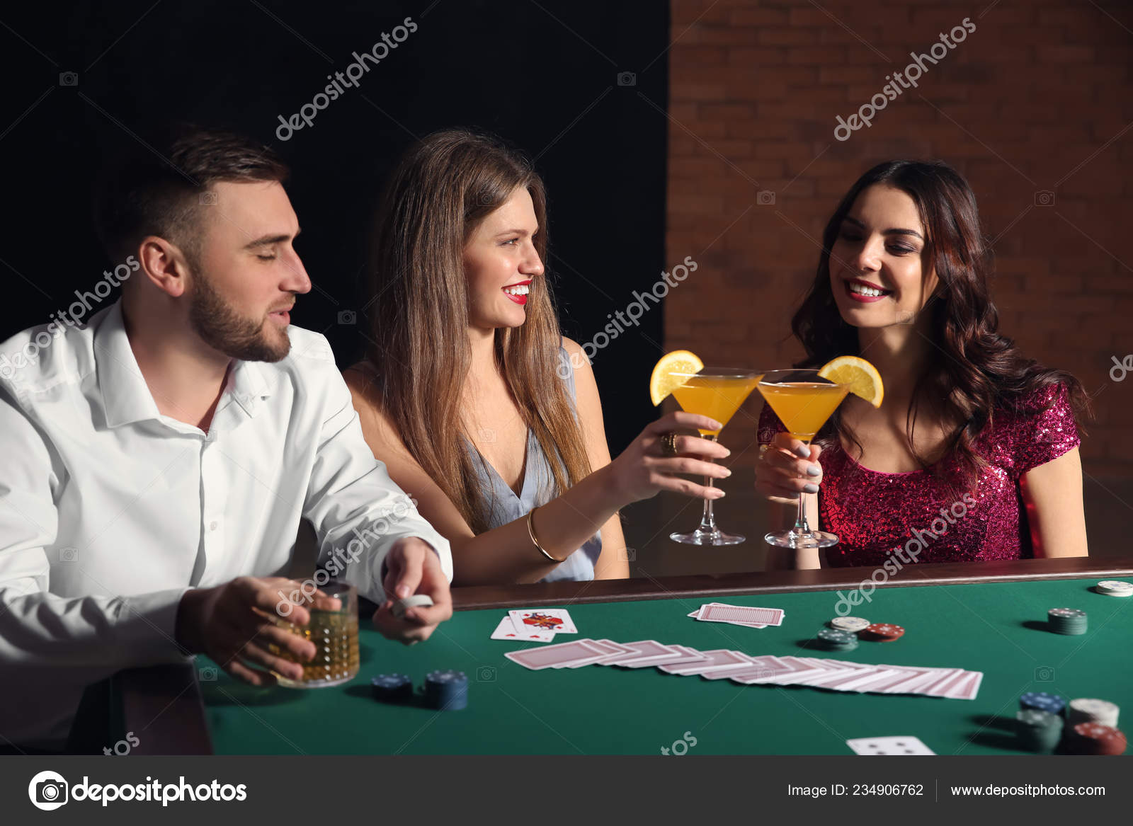 Group People Playing Poker Casino ⬇ Stock Photo, Image by © serezniy #234906762