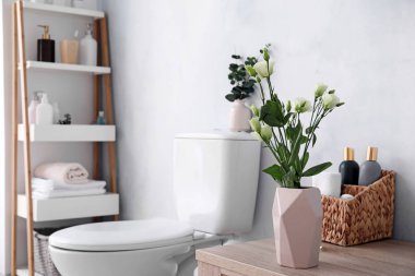 Seramik Klozet ile tuvalet modern iç