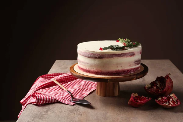 Sweet Christmas Cake Table — Stock Photo, Image