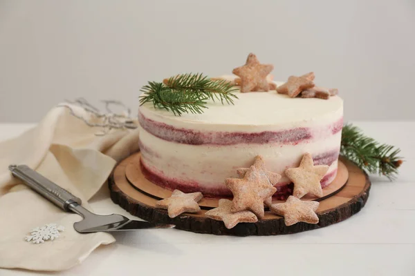 Sweet Christmas Cake Table — Stock Photo, Image