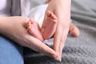 Küçük kızı, closeup ile genç kadın