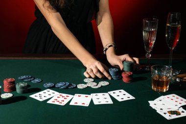 Kadın oyuncu Casino masada