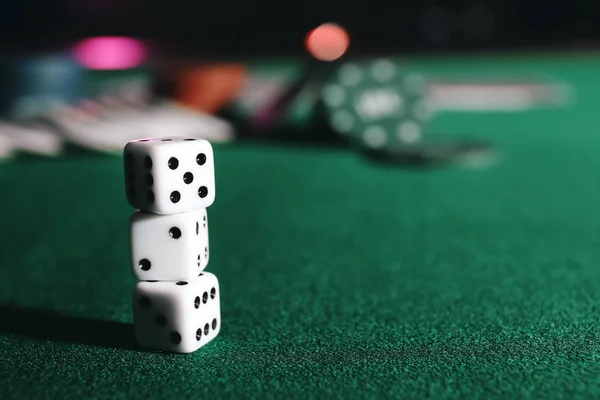 Dices Table Casino — Stock Photo, Image