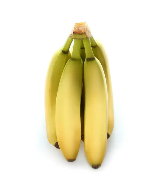 白色背景的成熟香蕉束 — 图库照片