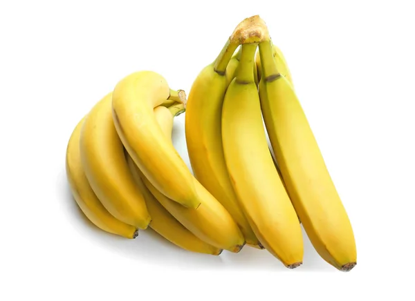 Ripe Sweet Bananas White Background — Stock Photo, Image