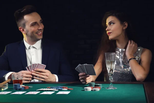 People Playing Cards Casino — Stock Photo, Image