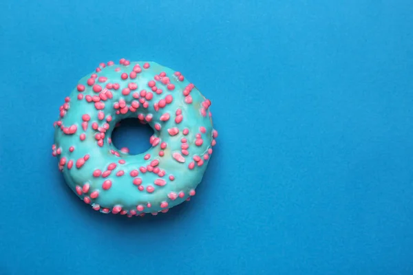 Sweet Tasty Donut Color Background — Stock Photo, Image