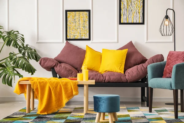 Beautiful Interior Modern Living Room — Stock Photo, Image