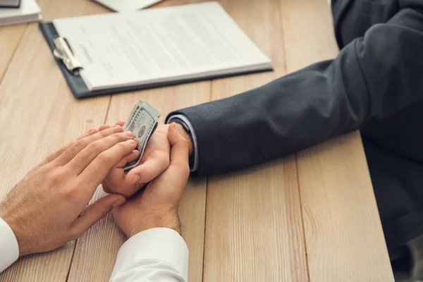 Mann Der Geschäftsmann Amt Bestochen Hat Konzept Der Korruption — Stockfoto