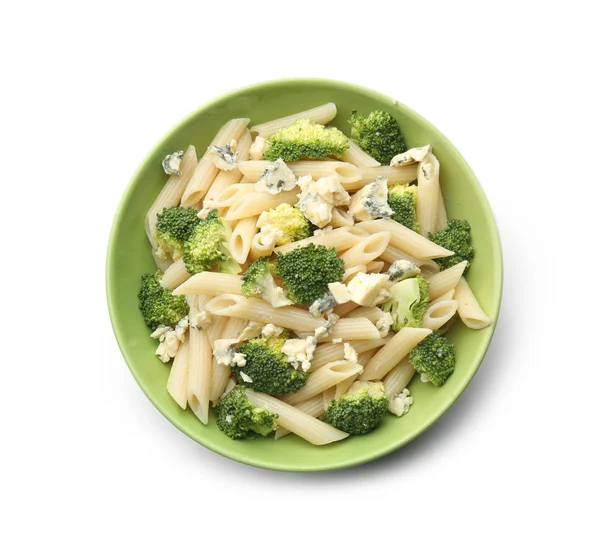Plate Tasty Pasta White Background — Stock Photo, Image