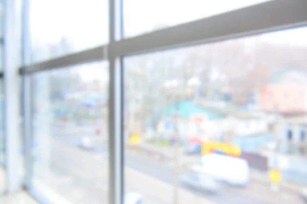 Blurred View Big Modern Window — Stock Photo, Image