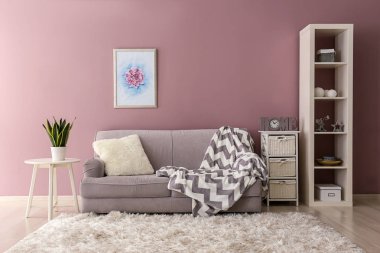 Rahat kanepe ile modern oda güzel iç