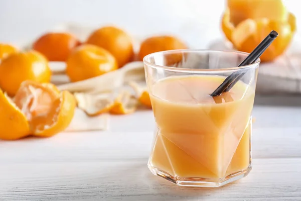 Szklanka Soku Tangerine Sweet Stole — Zdjęcie stockowe