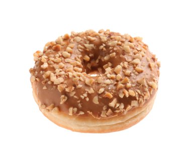 Beyaz zemin üzerine lezzetli tatlı çörek