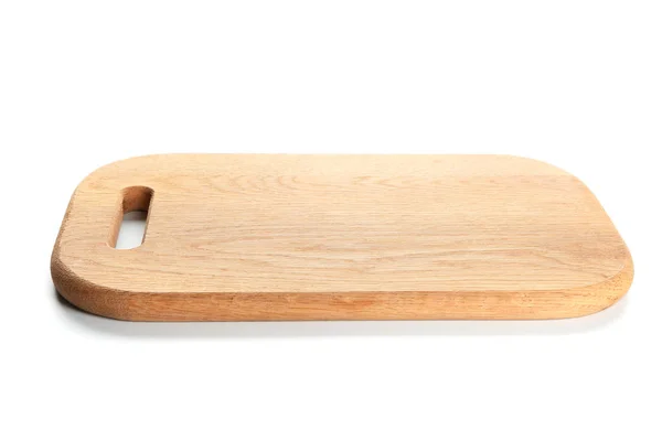 白い背景の上の木製のキッチン ボード — ストック写真