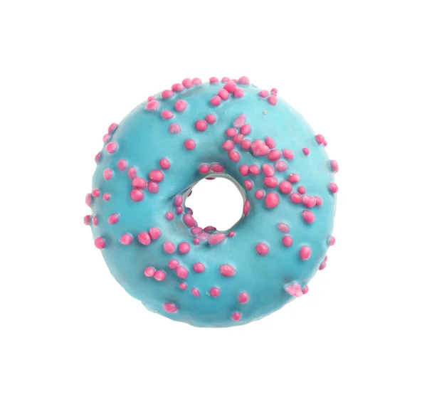 Süße Leckere Donut Auf Weißem Hintergrund — Stockfoto