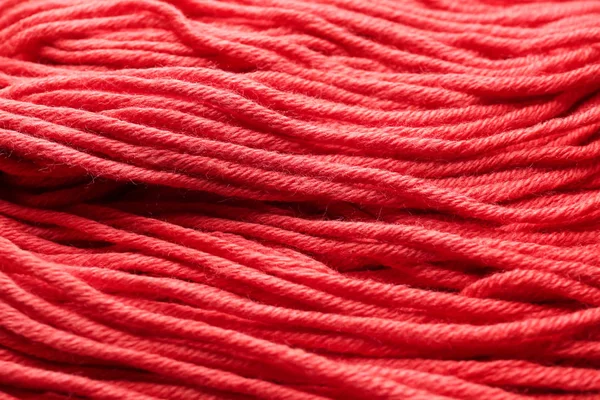 Soft Coral Yarn Closeup — Stock Photo, Image