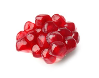 Olgun nar beyaz arka plan üzerinde parça