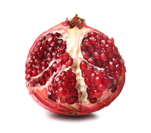 Ripe Pomegranate White Background — Stock Photo, Image