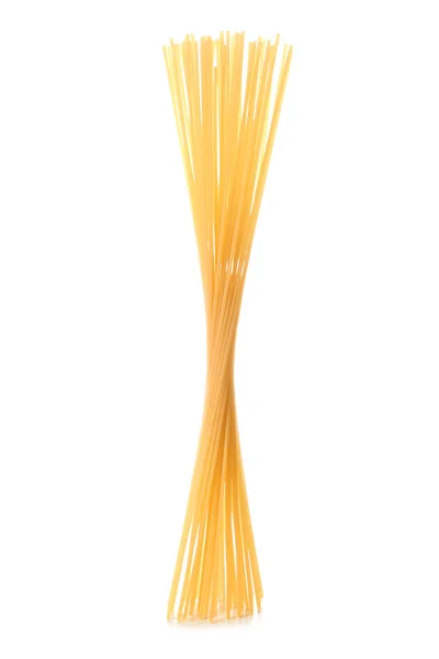 Неприготовленные Спагетти Белом Фоне — стоковое фото