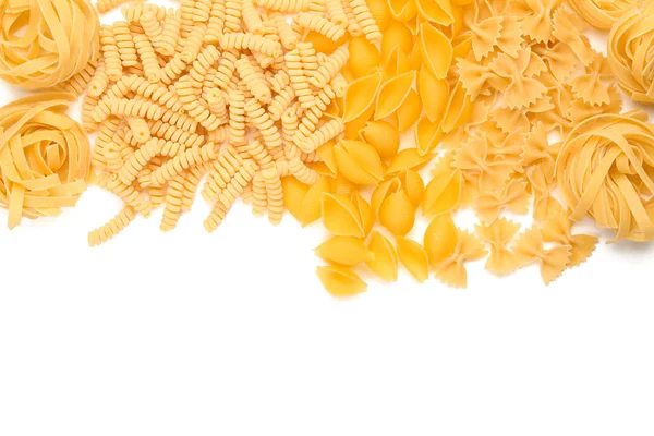 Assorted Pasta White Background — Stock Photo, Image