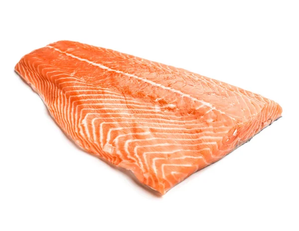 Fillet Fresh Salmon White Background — Stock Photo, Image