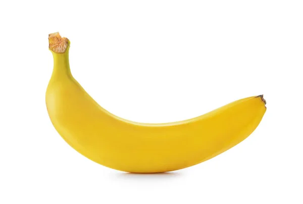 Mogen Banan Vit Bakgrund — Stockfoto