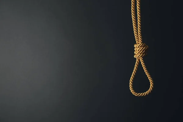 Rope Noose Dark Background Suicide Awareness Concept — Stock Photo, Image