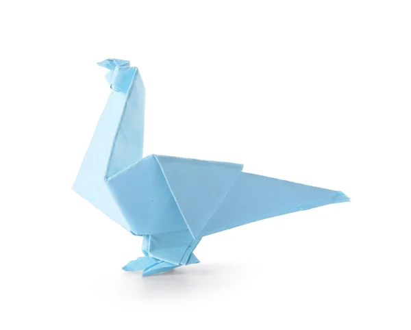 Origami Oiseau Sur Fond Blanc — Photo