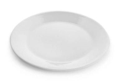 Beyaz arkaplandaki boş plakayı temizle