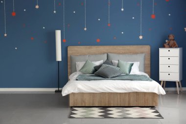 Güzel iç modern yatak odası