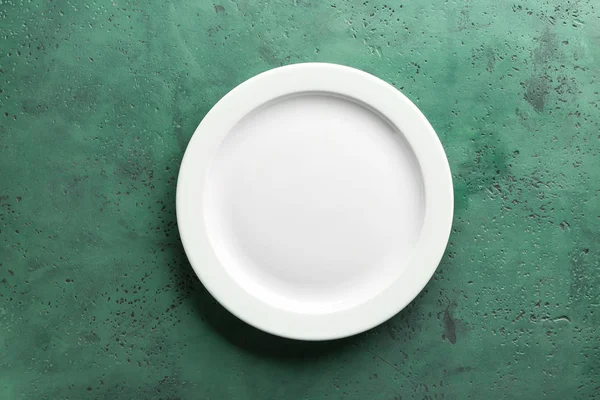 Clean Empty Plate Color Background — Stock Photo, Image