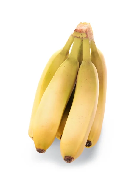 白色背景的成熟香蕉束 — 图库照片
