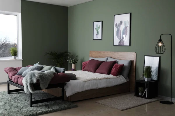 Schönes Interieur Moderner Komfortabler Zimmer — Stockfoto