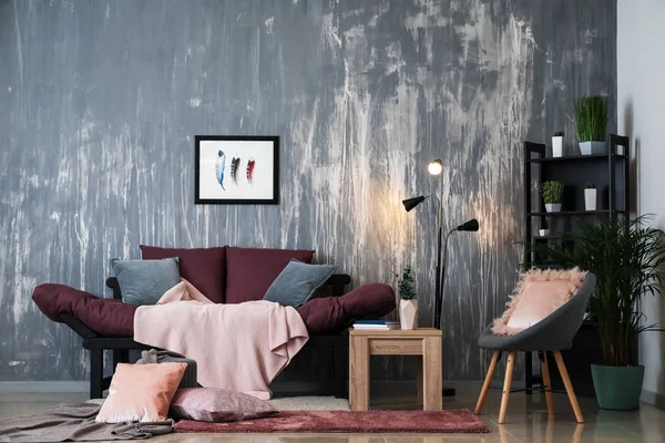 Krásný Interiér Moderní Pohodlné Pokoje — Stock fotografie