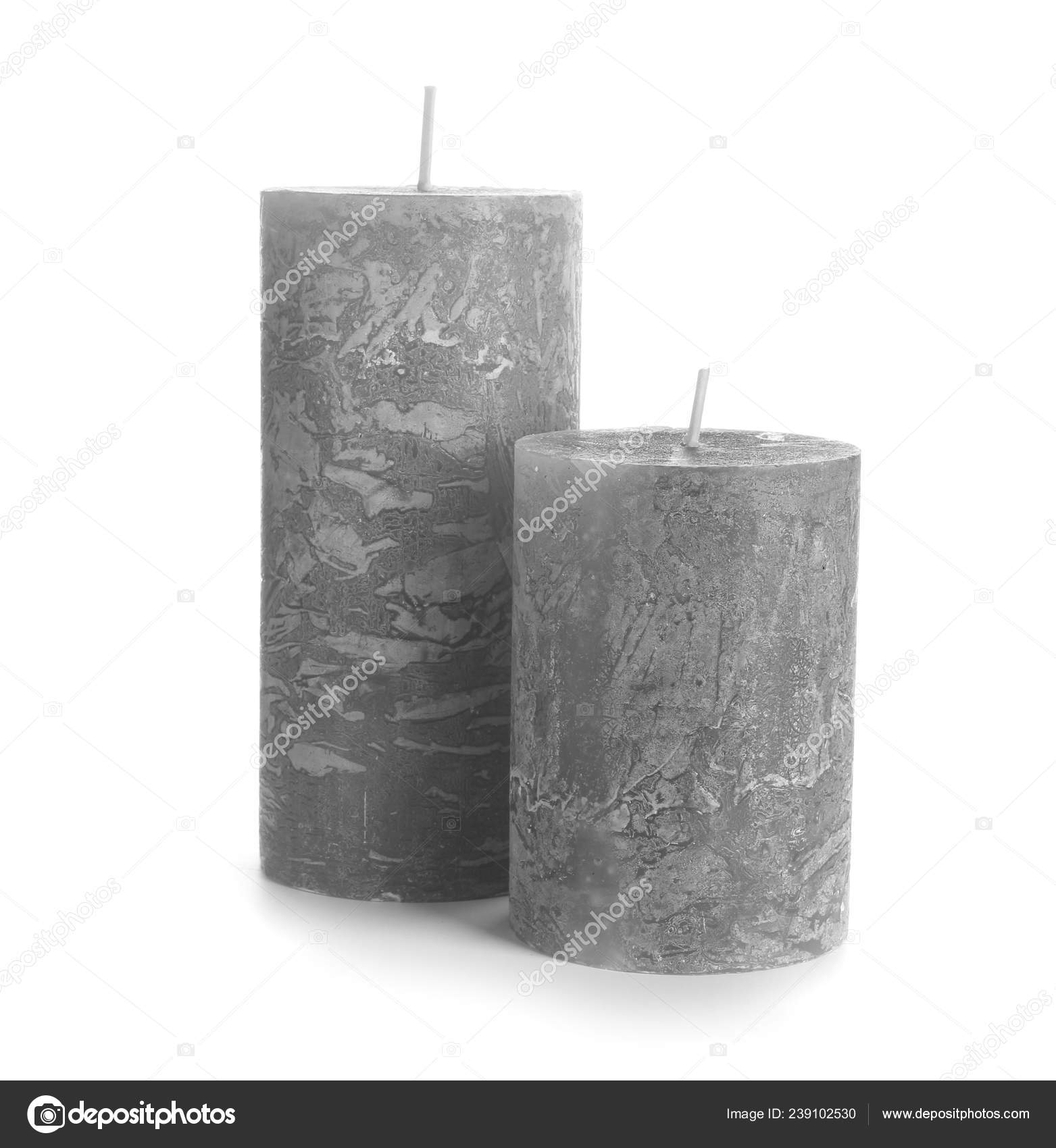 Wax Candles White Background Stock Photo by ©serezniy 239102530