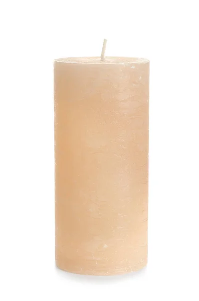 Wax Candle White Background — Stock Photo, Image