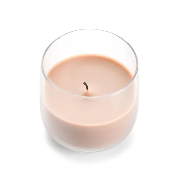 Wax Candle White Background — Stock Photo, Image