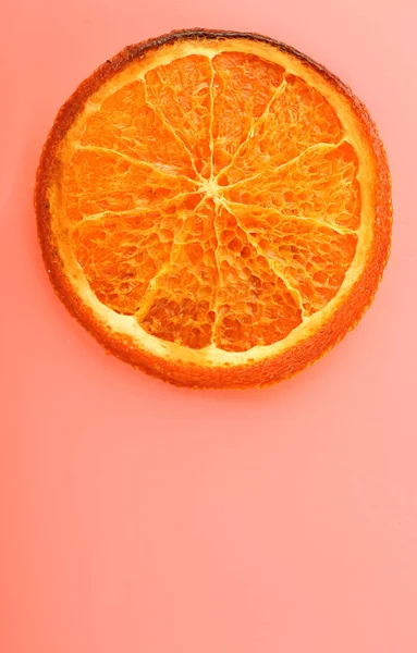 Suszony Plasterek Pomarańczy Kolor Tła — Zdjęcie stockowe