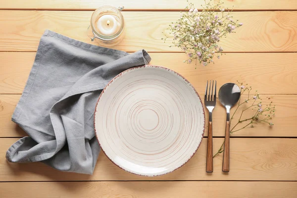 Beautiful Table Setting Stylish Plate — Stock Photo, Image