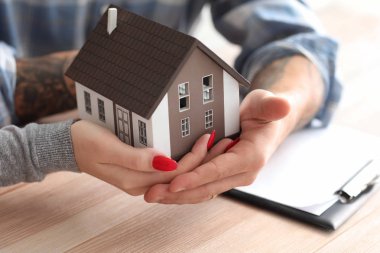 Çift holding ev figürü. Özellik sigorta kavramı
