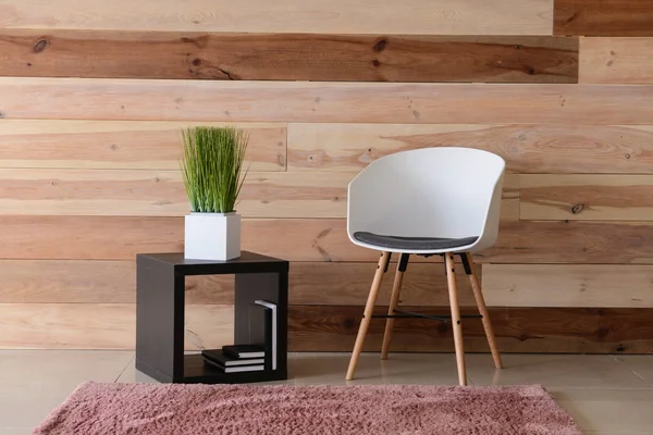 Interior Modern Room Chair Wooden Wall — Stock Photo, Image