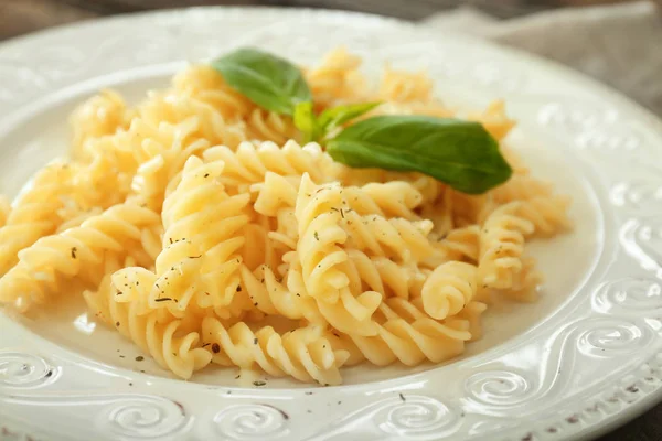 Plate Tasty Pasta Closeup — Stock Photo, Image