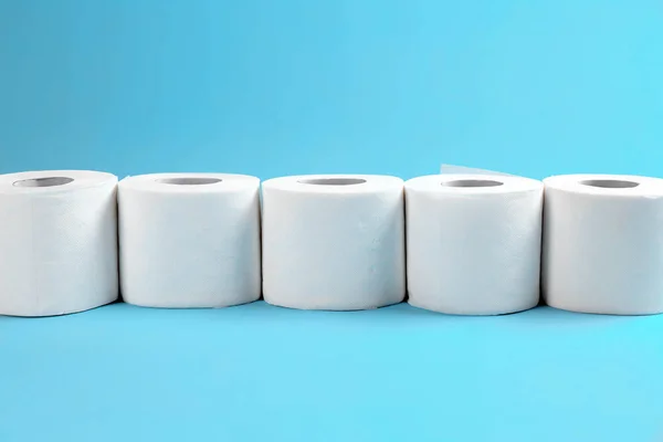 Rolls Toilet Paper Color Background — Stock Photo, Image