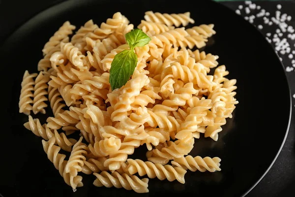 Plate Tasty Pasta Table Closeup — Stock Photo, Image